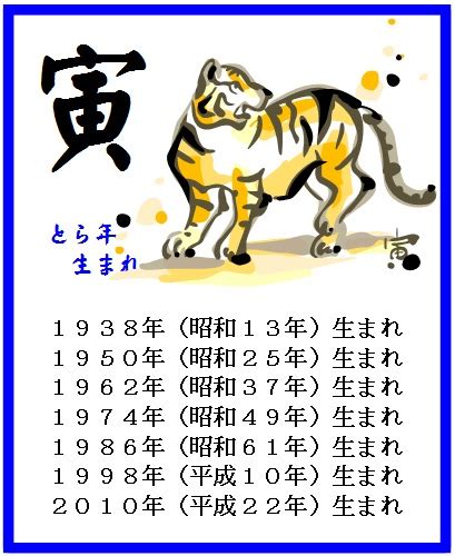 1998年寅年|1998年・平成10年生まれ・寅年(とらどし)・今年26歳